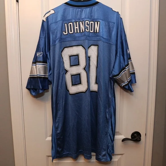 Reebok Shirts Vintage Calvin Johnson Detroit Lions Jersey Poshmark